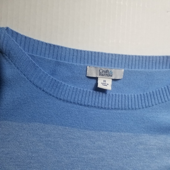 CROFT & BARROW BLUE SWEATER SIZE XL - Picture 9 of 14